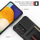 For Samsung Galaxy A73 5G ZM06 Card Bag TPU + Leather Phone Case(Black)