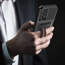 For Samsung Galaxy A73 5G ZM06 Card Bag TPU + Leather Phone Case(Black)