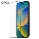 10 PCS DUX DUCIS 0.33mm 9H Medium Alumina Tempered Glass Film For iPhone 14 Pro(Black)