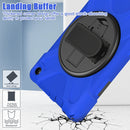 For Amazon Kindle Fire 7 2022 Hard PC Soft Silicone Full Body Tablet Case(Blue)