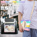 For Amazon Kindle Fire 7 2022 Hard PC Soft Silicone Full Body Tablet Case(Colorful Pink)