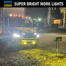 Car 3 inch Continuous Two-color Spotlight 20W / 2000LM / DC9-30V