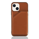 Skin Feel PU + TPU + PC Back Cover Shockproof Case For iPhone 14/13(Brown)