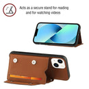 Skin Feel PU + TPU + PC Back Cover Shockproof Case For iPhone 14/13(Brown)