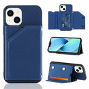Skin Feel PU + TPU + PC Back Cover Shockproof Case For iPhone 14/13(Royal Blue)