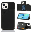 Skin Feel PU + TPU + PC Back Cover Shockproof Case For iPhone 14/13(Black)