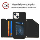 Skin Feel PU + TPU + PC Back Cover Shockproof Case For iPhone 14/13(Black)