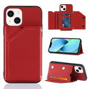 Skin Feel PU + TPU + PC Back Cover Shockproof Case For iPhone 14/13(Red)