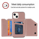 Skin Feel PU + TPU + PC Back Cover Shockproof Case For iPhone 14/13(Rose Gold)