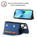 Skin Feel PU + TPU + PC Back Cover Shockproof Case For iPhone 14 Max(Royal Blue)