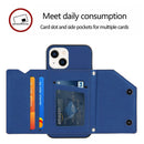 Skin Feel PU + TPU + PC Back Cover Shockproof Case For iPhone 14 Max(Royal Blue)