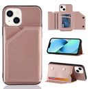 Skin Feel PU + TPU + PC Back Cover Shockproof Case For iPhone 14 Max(Rose Gold)
