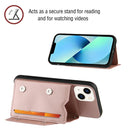Skin Feel PU + TPU + PC Back Cover Shockproof Case For iPhone 14 Max(Rose Gold)