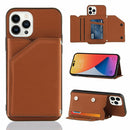 Skin Feel PU + TPU + PC Back Cover Shockproof Case For iPhone 14 Pro Max(Brown)