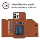Skin Feel PU + TPU + PC Back Cover Shockproof Case For iPhone 14 Pro Max(Brown)