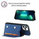 Skin Feel PU + TPU + PC Back Cover Shockproof Case For iPhone 14 Pro Max(Royal Blue)