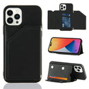 Skin Feel PU + TPU + PC Back Cover Shockproof Case For iPhone 14 Pro Max(Black)
