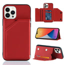 Skin Feel PU + TPU + PC Back Cover Shockproof Case For iPhone 14 Pro Max(Red)