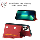 Skin Feel PU + TPU + PC Back Cover Shockproof Case For iPhone 14 Pro Max(Red)