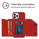 Skin Feel PU + TPU + PC Back Cover Shockproof Case For iPhone 14 Pro Max(Red)