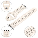 Woven Watch Strap For Apple Watch Series 8&7 41mm / SE 2&6&SE&5&4 40mm / 3&2&1 38mm(White)