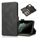 Retro Magnetic Closing Clasp Leather Case For iPhone 14 Pro Max(Black)