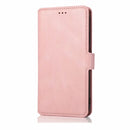 Retro Magnetic Closing Clasp Leather Case For iPhone 14 Pro Max(Rose Gold)