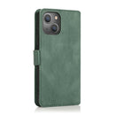 Retro Magnetic Closing Clasp Leather Case For iPhone 14 Max(Green)