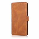 Retro Magnetic Closing Clasp Leather Case For iPhone 14 Max(Brown)