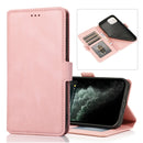 Retro Magnetic Closing Clasp Leather Case For iPhone 14 Max(Rose Gold)