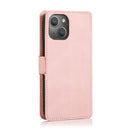 Retro Magnetic Closing Clasp Leather Case For iPhone 14 Max(Rose Gold)