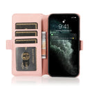 Retro Magnetic Closing Clasp Leather Case For iPhone 14 Max(Rose Gold)