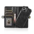For iPhone 14 Strong Magnetic Detachable Leather Case (Black)