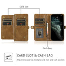 For iPhone 14 Strong Magnetic Detachable Leather Case (Brown)