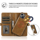 For iPhone 14 Strong Magnetic Detachable Leather Case (Brown)