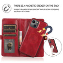 For iPhone 14 Strong Magnetic Detachable Leather Case (Red)