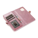 For iPhone 14 Strong Magnetic Detachable Leather Case (Rose Gold)