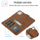 2 in 1 Detachable Leather Case For iPhone 14 Max(Brown)