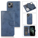 2 in 1 Detachable Leather Case For iPhone 14 Max(Dark Blue)