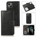 2 in 1 Detachable Leather Case For iPhone 14 Max(Black)