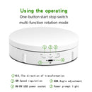 14.6cm Remote Mirror USB Electric Rotating Turntable Display Stand, Load: 10kg(White)