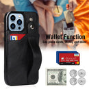 Wrist Strap Holder Phone Case For iPhone 14 Pro(Black)