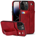 Wrist Strap Holder Phone Case For iPhone 14 Pro(Red)