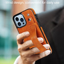 Wrist Strap Holder Phone Case For iPhone 14 Pro(Yellow)