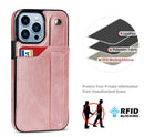 Wrist Strap Holder Phone Case For iPhone 14 Pro(Rose Gold)