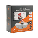 3 in 1 Electric Rotating Display Stand Turntable(White)