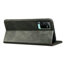 For OPPO Reno8 Pro+ Simple Wax Crazy Horse Texture Leather Phone Case(Dark Green)