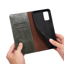 For OPPO Reno8 Simple Wax Crazy Horse Texture Leather Phone Case(Dark Green)