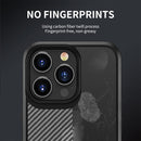 For iPhone 14 Pro iPAKY Carbon Fiber Texture Shockproof PC + TPU Protective Phone Case(Blue)
