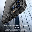 For iPhone 14 Pro iPAKY Carbon Fiber Texture Shockproof PC + TPU Protective Phone Case(Blue)